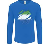 Torn Sierra Leone Bandiera Leonian Giorno Calcio Uomo Maniche