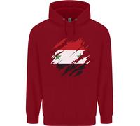 Torn Siria Bandiera Siriana Giorno Calcio Bambini Felpa con Cappuccio