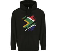 Torn South Africano Bandiera Africa Giorno Calcio Bambini Felpa con Cappuccio