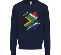 Torn South Africano Bandiera Africa Giorno Calcio Bambini Felpa Maglione