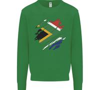 Torn South Africano Bandiera Africa Giorno Calcio Bambini Felpa Maglione