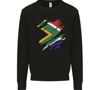 Torn South Africano Bandiera Africa Giorno Calcio Bambini Felpa Maglione