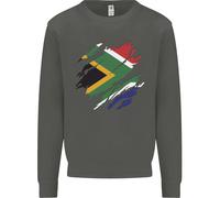 Torn South Africano Bandiera Africa Giorno Calcio Bambini Felpa Maglione
