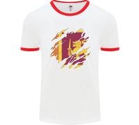 Torn Sri Lanka Bandiera Giorno Calcio Uomo Ringer