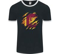 Torn Sri Lanka Bandiera Giorno Calcio Uomo Ringer Fotl