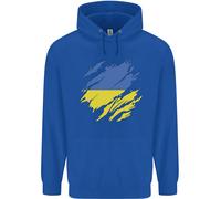 Torn Ucraina Bandiera Ucraino Giorno Calcio Bambini Felpa con Cappuccio