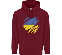 Torn Ucraina Bandiera Ucraino Giorno Calcio Bambini Felpa con Cappuccio
