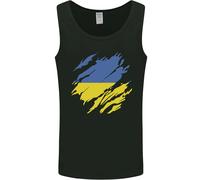 Torn Ucraina Bandiera Ucraino Giorno Calcio Uomo Canotta Maglia