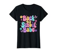 Torna a Scuola Babe Retro Groovy Carino Daisy Butterfly Maglietta