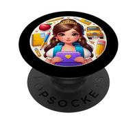 Torna a scuola Carino Principessa Ragazze Studente Asilo Nuovo PopSockets PopGrip Adesivo
