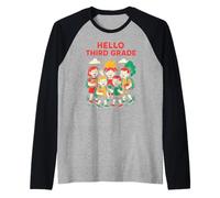 Torna a scuola Ciao Terzo Grado Donna Carina Primo Giorno Maglia con Maniche Raglan