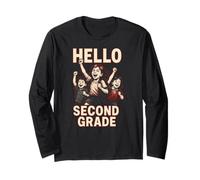 Torna a Scuola Hello Second Grade Cute Womans Teacher Outfit Maglia a Manica