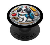 Torna A Scuola Mento Giapponese Cane Ragazzo Ragazza Bambini Proprietario PopSockets PopGrip Adesivo