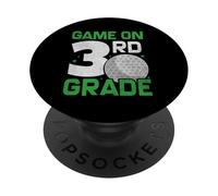 Torna a scuola ragazzi ragazze divertente golf primo giorno di terza elementare PopSockets PopGrip Adesivo