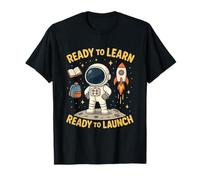 Torna a scuola Rocket Launch Space Impara il bambino studente Maglietta