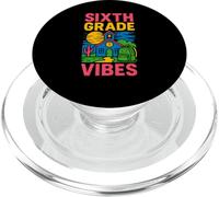 Torna a scuola Sesto Grado Vibes Cute Woman Teacher Outfit PopSockets PopGrip per MagSafe