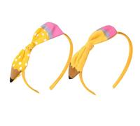 Torna Al Copricapo Di Scuola - Bande Per Capelli Per Capelli Divertenti Per La Capelli Gialla, Fasce Per Capelli Di Decorazione Di Stile Divertimento | Kindergarten Adorabile Clip Per Capelli A Prua,