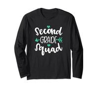 Torna alla Scuola 2nd Grade Squad per Insegnanti Studenti Maglia a Manica