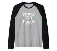 Torna alla Scuola 2nd Grade Squad per Insegnanti Studenti Maglia con Maniche Raglan