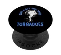 Tornado Birthday Boy Storm Chaser Ragazzi Bambini Meteo PopSockets PopGrip Adesivo