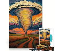Tornado in Tornado Alley - Puzzle della furia della natura per adulti, 1000 pezzi, gioco intelligente e rilassante, ritaglio preciso, oggetto da collezione 38x26cm