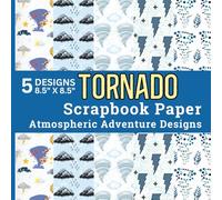 Tornado Scrapbook Paper Atmospheric Adventure Designs: Tornado Funnels, Swirling Winds, Storm Clouds, Lightning Bolts, Dynamic Sky Patterns for Scrapbooking and DIY Projects