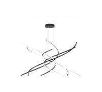 TORNADO SOSPENSIONE D.100 CM. NERO LUCE CALDA 3000K 1163-S100 C-NE
