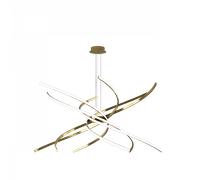 TORNADO SOSPENSIONE D.100 CM. ORO BRUNITO VERNICIATO LUCE CALDA 3000K 1163-S100 C-OB