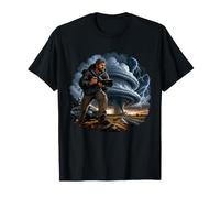 Tornado Storm Chaser Fotografo Fulmine Maglietta