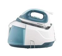Tornado TSS-2400D Ferro da Stiro a Vapore, 2400W, Piastra in Ceramica, 1,8L, Turchese e Bianco Televiseur, Colore
