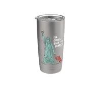 Tornando alla Francia Statua della Libertà Divertente Bicchiere termico in acciaio inox doppia parete