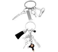 Tornario A Tema Per Parrucchiere, Portachiavi Di Personalità Creativa, Trailer Decorativo In Metallo, Regalo Di Parrucchiere.