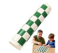 Torneo di scacchi - tappetino in vinile arrotolato, superficie pieghevole | Scheda a scacchi da viaggio, set di formazione compatta, griglia strategica portatile per feste, apprendimento, raduni di fa