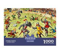 Torneo Medievale di Lancieri Puzzle in Legno Impermeabile DIY Puzzles Da 1000 Pezzi Per Adulti Sfidanti E Rompicapo Per Decorazioni Domestiche