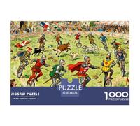 Torneo Medievale di Lancieri Puzzle in Legno Impermeabile DIY Puzzles Da 1000 Pezzi Regali Per Adulti Colorati Giochi Educativi