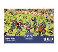 Torneo Medievale di Lancieri Puzzle in Legno Impermeabile Puzzles Da 1000 Pezzi Regali Per Adulti Colorati Giochi Educativi