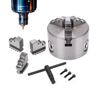 Tornio Chuck Jaws, Metal Chucks Tornio Tool Set, Multifunctional Chucks in lega, 80 mm, 3 parti di ricambio, Power Accessories for Precision Work, Silver