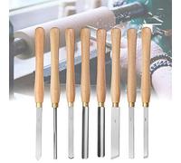 Tornio in Legno Set Tornitura, 8Pz Tornio A Scalpello Set Tornitura Utensili Per Legno Sgorbio Inclinazione,Set Di Scalpelli Per Legno 8 Pezzi Scalpelli Per Tornio, Scalpelli Per Lavorazione Del Legno