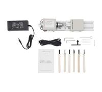 Tornio in metallo da 96 W, piccolo tornio in metallo con 0,6 - 6 mm, fodera di precisione, mini tornio da tavolo, 7 velocità (4000 - 9000 giri/min) per rotazione e foratura