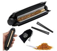 Tornio Joint da 110 mm, rullo per sigarette portatile, macchina di tornitura manuale, accessori per sigarette nero, porta tabacco con 2 tubi per conservare sigarette e 1 custodia