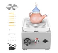 Tornio per Ceramica, Tornio per Argilla 2000 RPM velocità Regolabile Ruota di Ceramica Elettrica con Bacinella Staccabile e Strumenti di Argilla Fai-da-Te, Tornio Ceramica per Bambini e Adulti