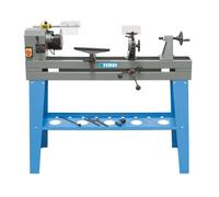 Tornio da legno FERVI 0648 con trasmissione variabile 1000 mm con banco e copiatore