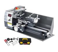 Tornio per Metalli 750W Tornio Metallico Piccolo Mini Tornio per Metallo di Precisione,Gamma di Velocità del Mandrino 50-2500RPM,Utilizzato per L'esecuzione e il Lavoro di Modellazione Del Campione