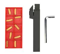 Tornio Turning Tool, Mgehr1616-2 Portautensile per Tornio CNC da 100 mm/ 4 pollici + 10 Pezzi Mgmn 200-G Inserti + Chiave