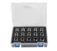 Tornio, Utensili per la Lavorazione del Legno e Accessori Pinze a Molla in Acciaio Ad Alta Velocità con Chiave 15 Pezzi Mandrino ER25 Set Utensili per Tornio in Metallo Parti di