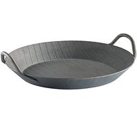 Tornwald-Schmiede padella di ferro: Padella forgiata a freddo, 2 maniglie, Goffratura a diamante, Ø 24 cm, Altezza 2,9 cm (da portata, in ferro battuto, wok)