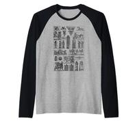 Toro Alato assiro Lamassu Iraq Iran Souvenir Arte assira Maglia con Maniche Raglan