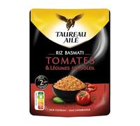 Toro Alato Basmati Pomodoro 2 minuti, 250 g, Riso aromatizzato, Veloce e Delizioso - Cibo abbondante - Pratico per pasti veloci - 250 g - 4 pezzi