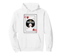 Toro Astrologia Nera Regina Cuori Blackjack Carte Poker Felpa con Cappuccio