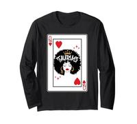 Toro Astrologia Nera Regina Cuori Blackjack Carte Poker Maglia a Manica